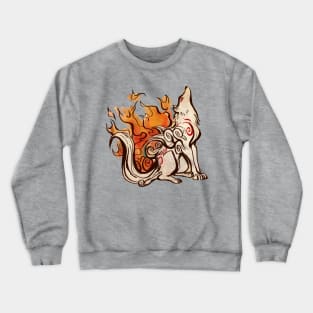 The fire Wolf Crewneck Sweatshirt